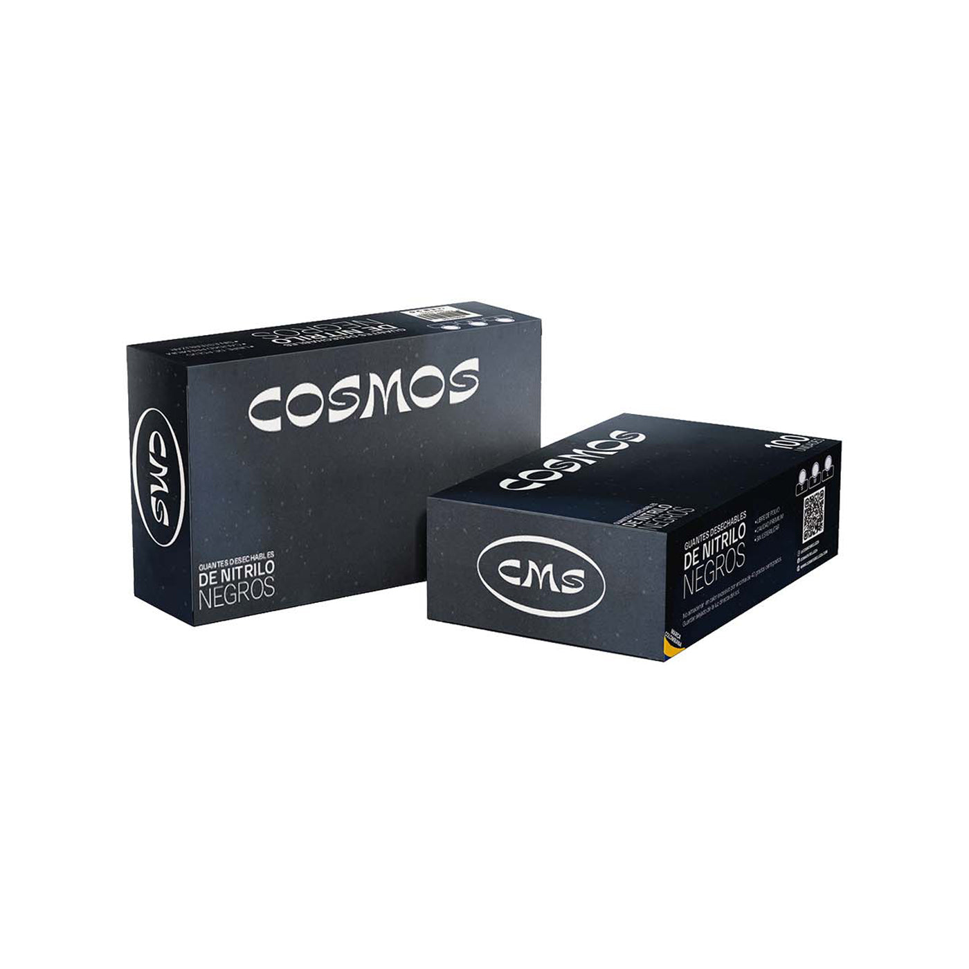 Guantes de Nitrilo CMS Cosmos Negros