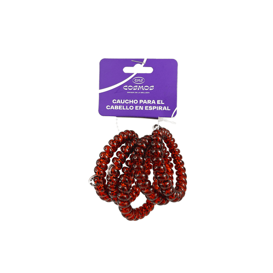 Cauchos Para El Cabello En Espiral Cosmos X5 Unidades Grandes Rojo