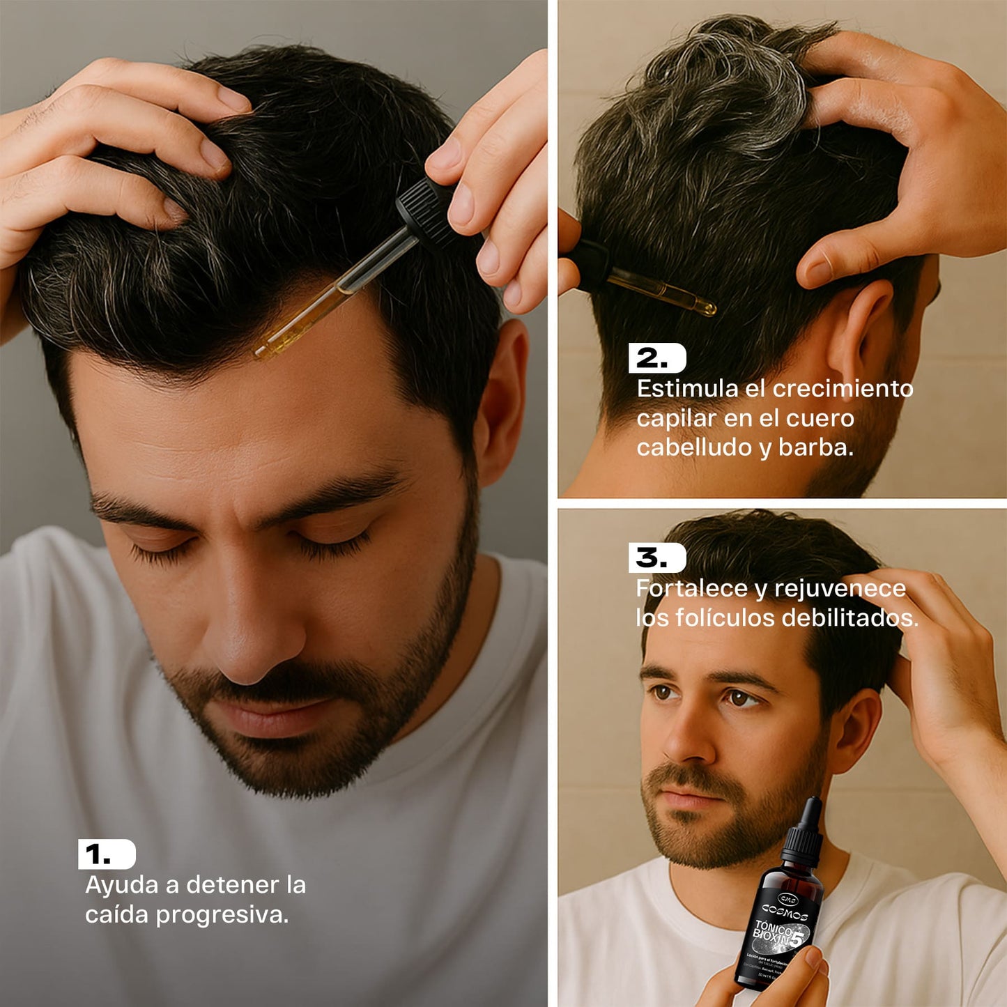 Tónico Anticaída Masculino CMS Cosmos Bioxin 5 PAGA 2 LLEVA 3